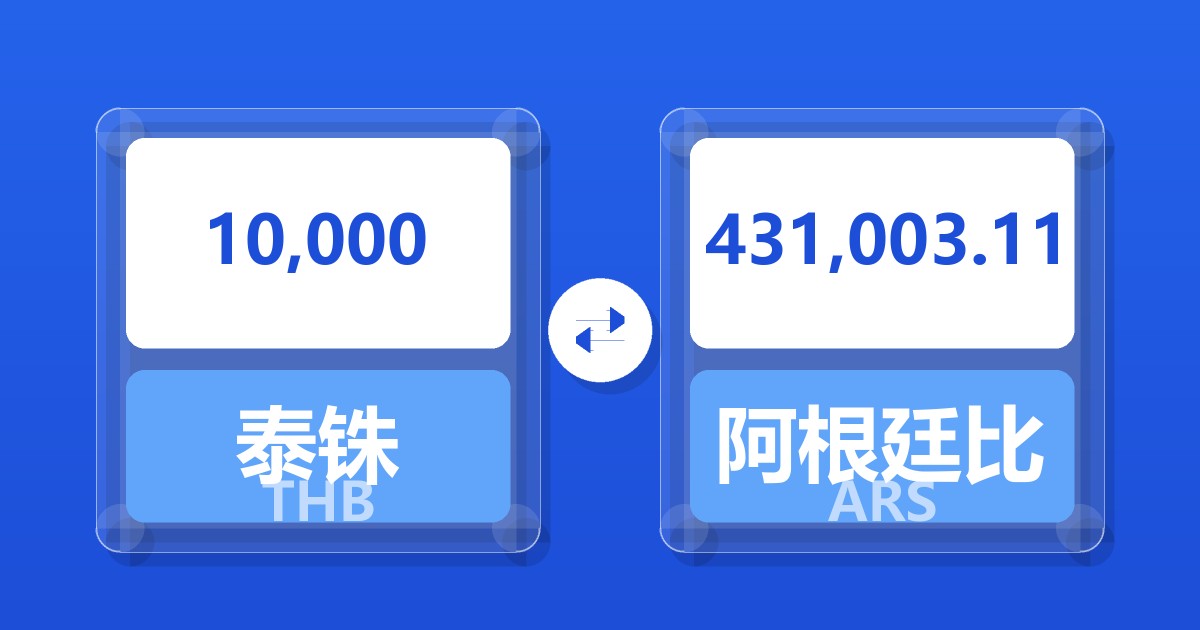 10,000泰铢兑阿根廷比索