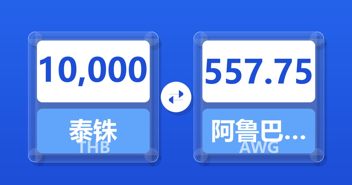 10,000泰铢兑阿鲁巴弗罗林