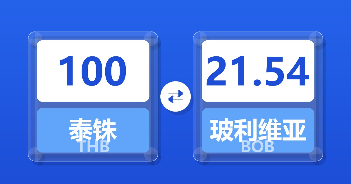 100泰铢兑玻利维亚诺