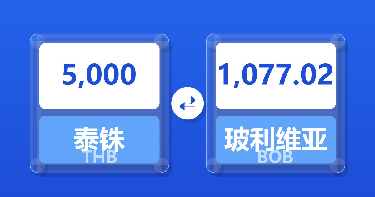5,000泰铢兑玻利维亚诺