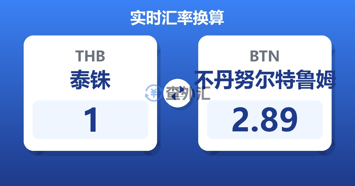 1泰铢兑不丹努尔特鲁姆