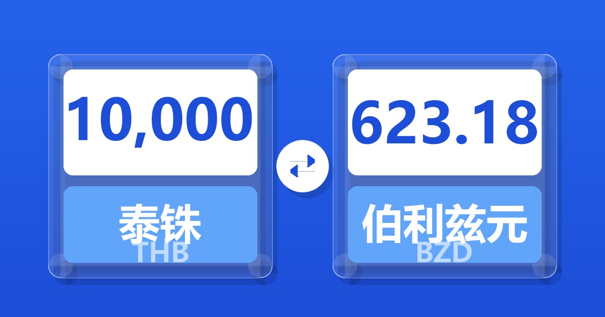 10,000泰铢兑伯利兹元