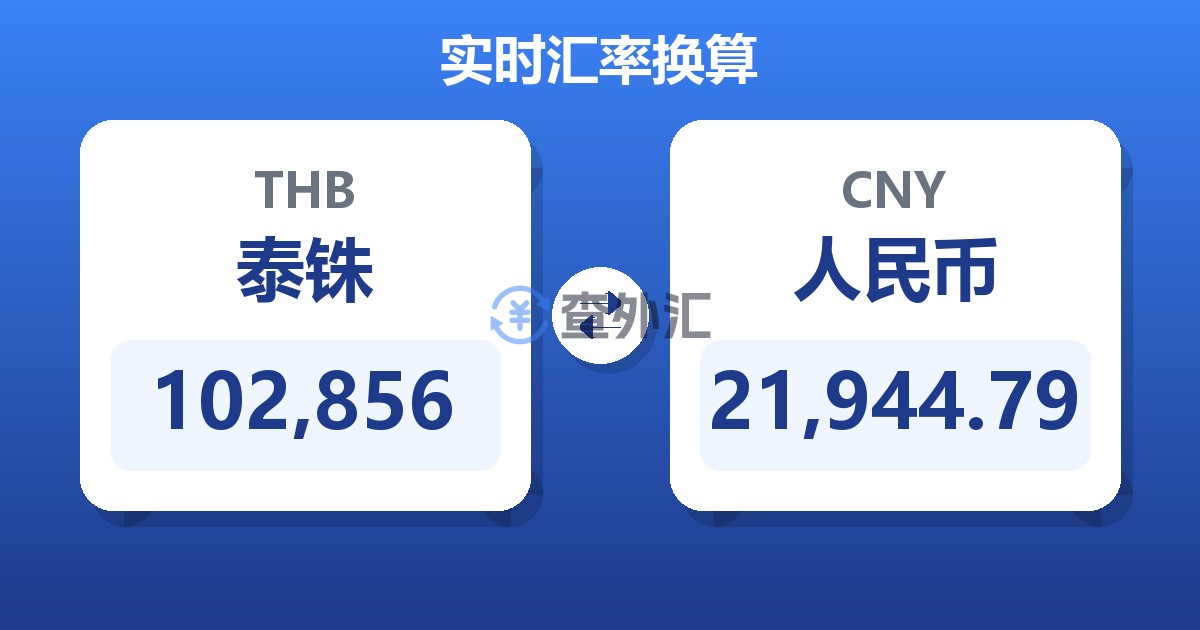 102,856泰铢兑人民币