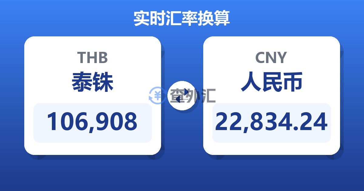 106,908泰铢兑人民币