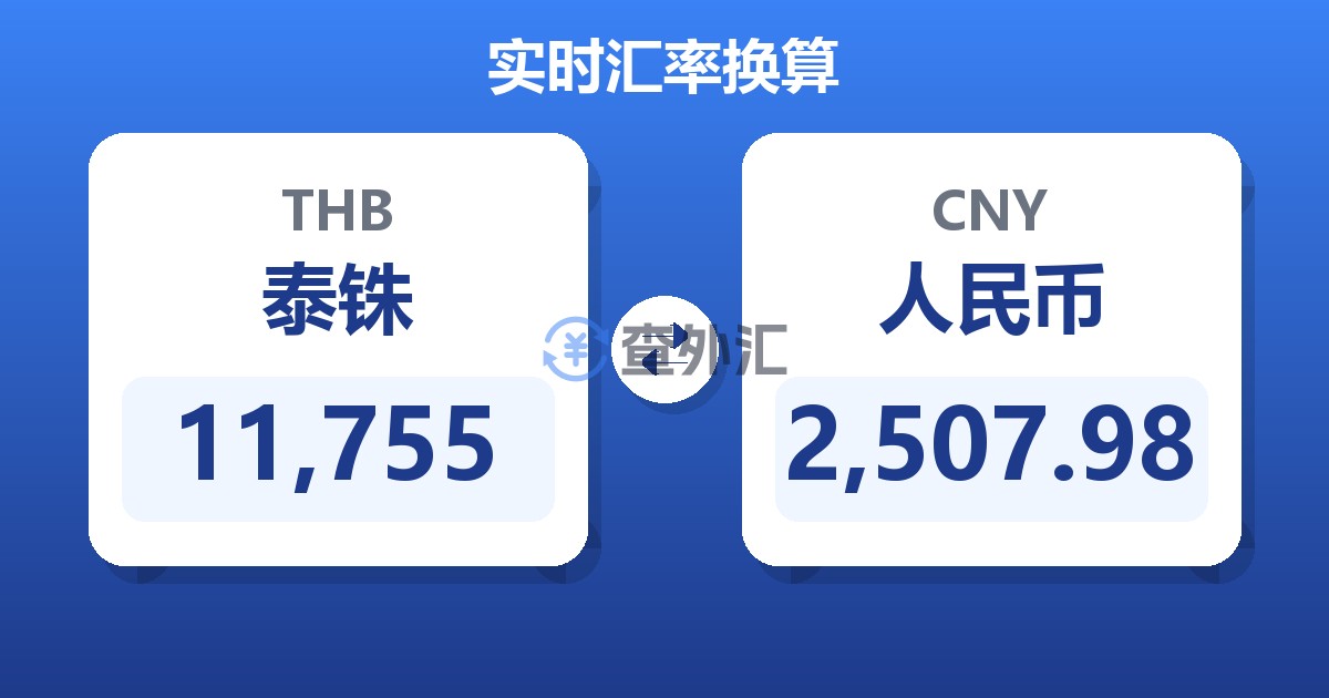 11,755泰铢兑人民币