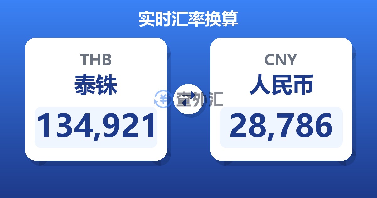 134,921泰铢兑人民币