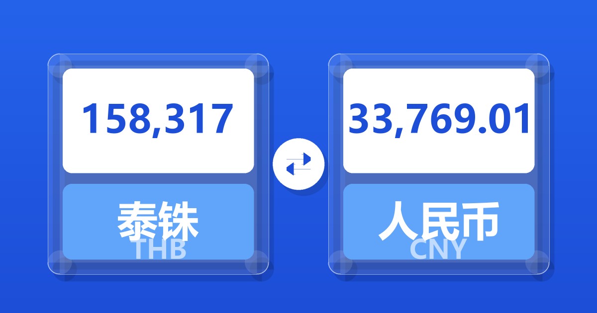 158,317泰铢兑人民币
