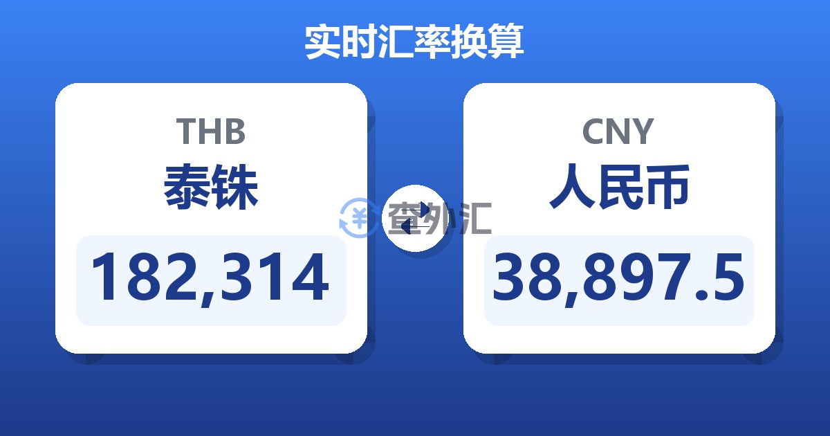 182,314泰铢兑人民币