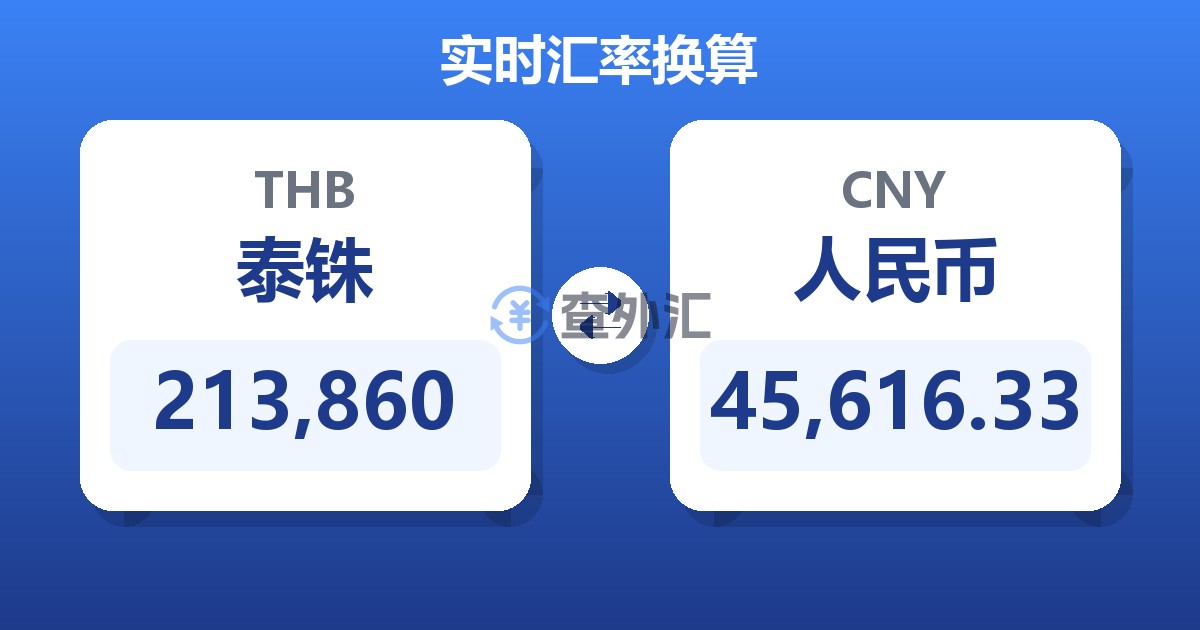 213,860泰铢兑人民币