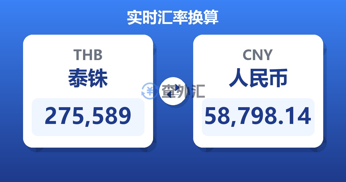 275,589泰铢兑人民币