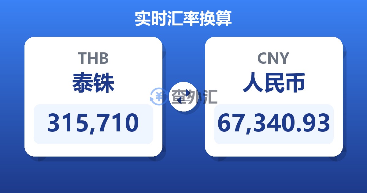 315,710泰铢兑人民币