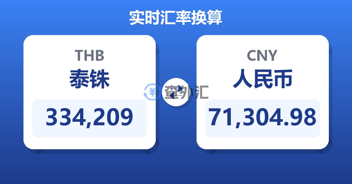 334,209泰铢兑人民币