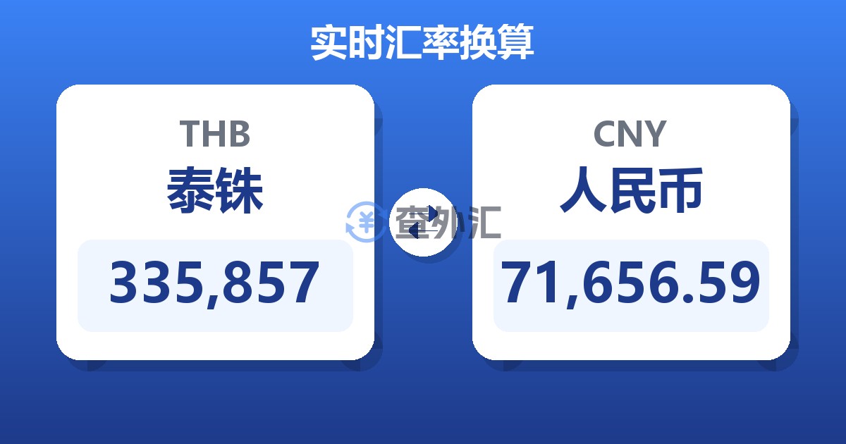 335,857泰铢兑人民币