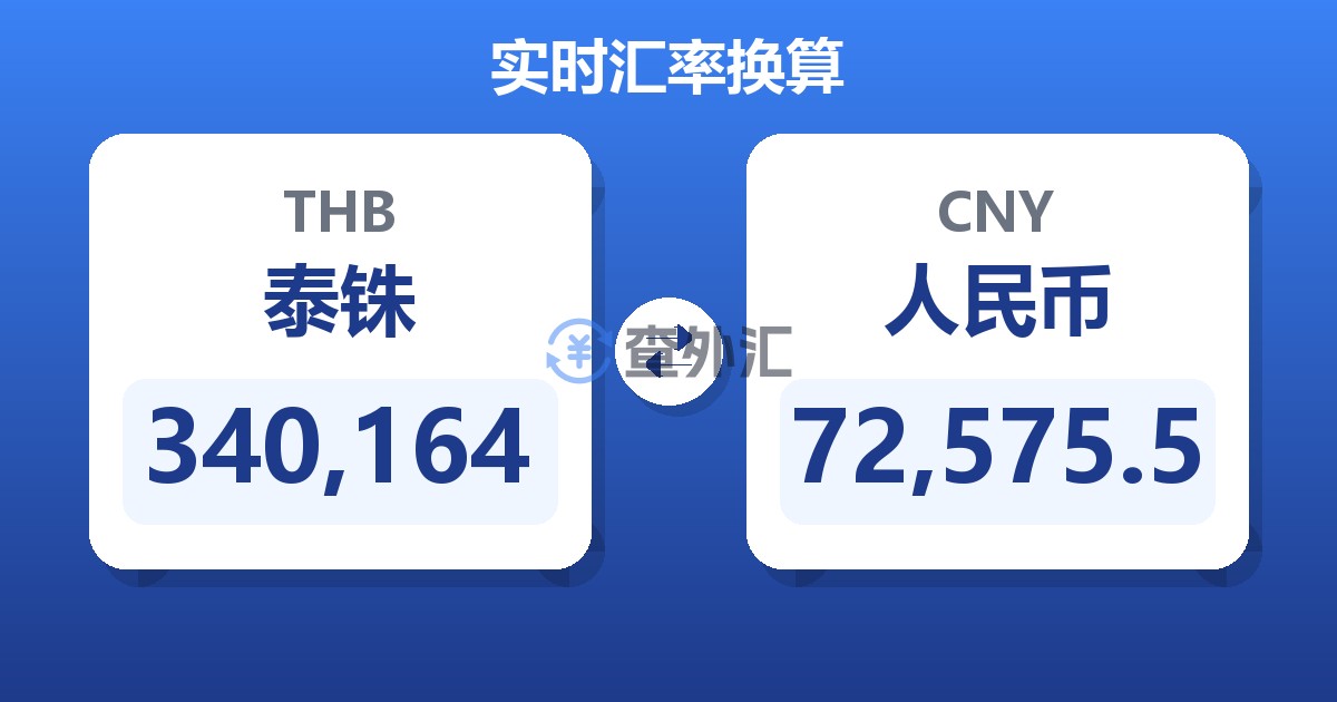 340,164泰铢兑人民币