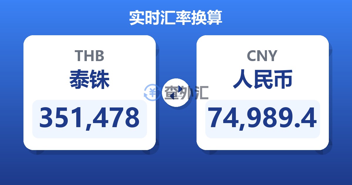 351,478泰铢兑人民币