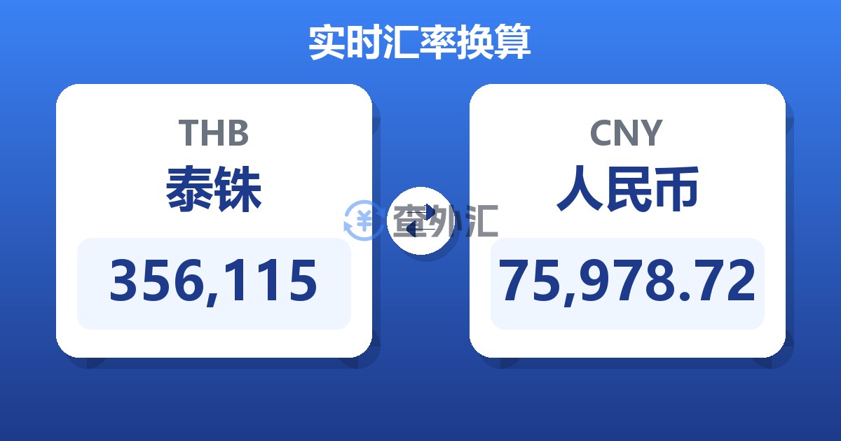 356,115泰铢兑人民币