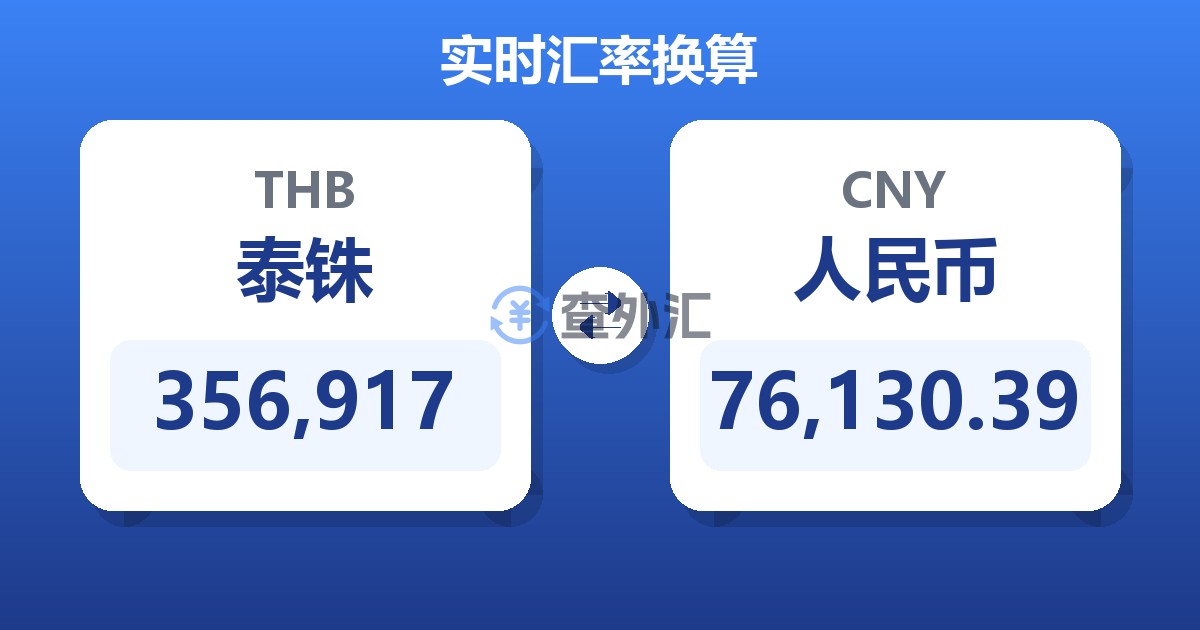 356,917泰铢兑人民币