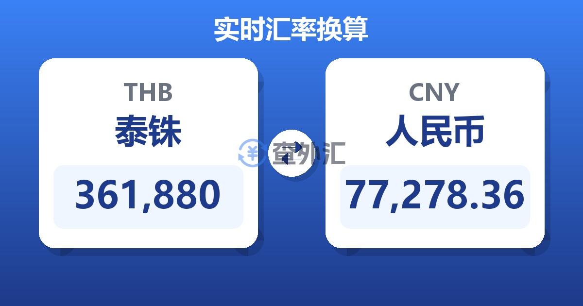 361,880泰铢兑人民币