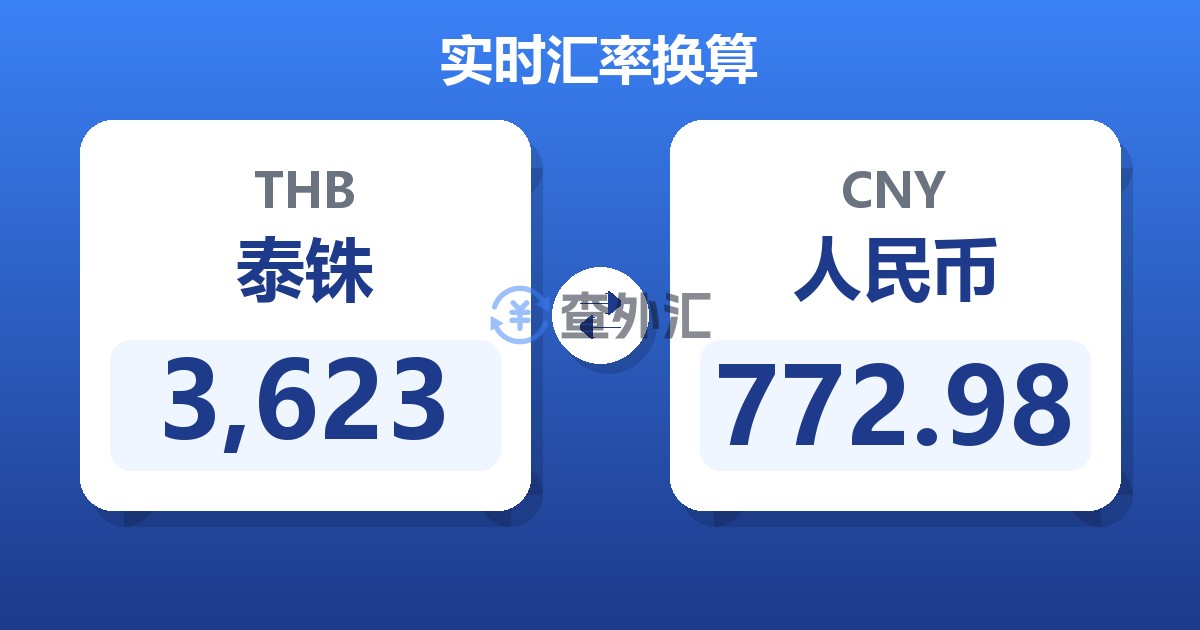 3,623泰铢兑人民币