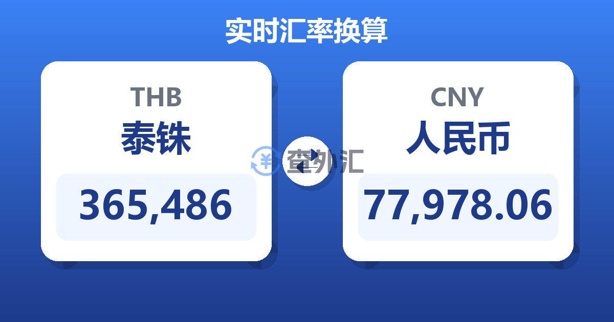 365,486泰铢兑人民币