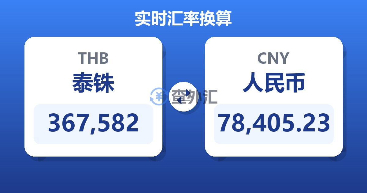 367,582泰铢兑人民币