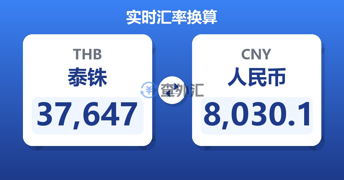 37,647泰铢兑人民币