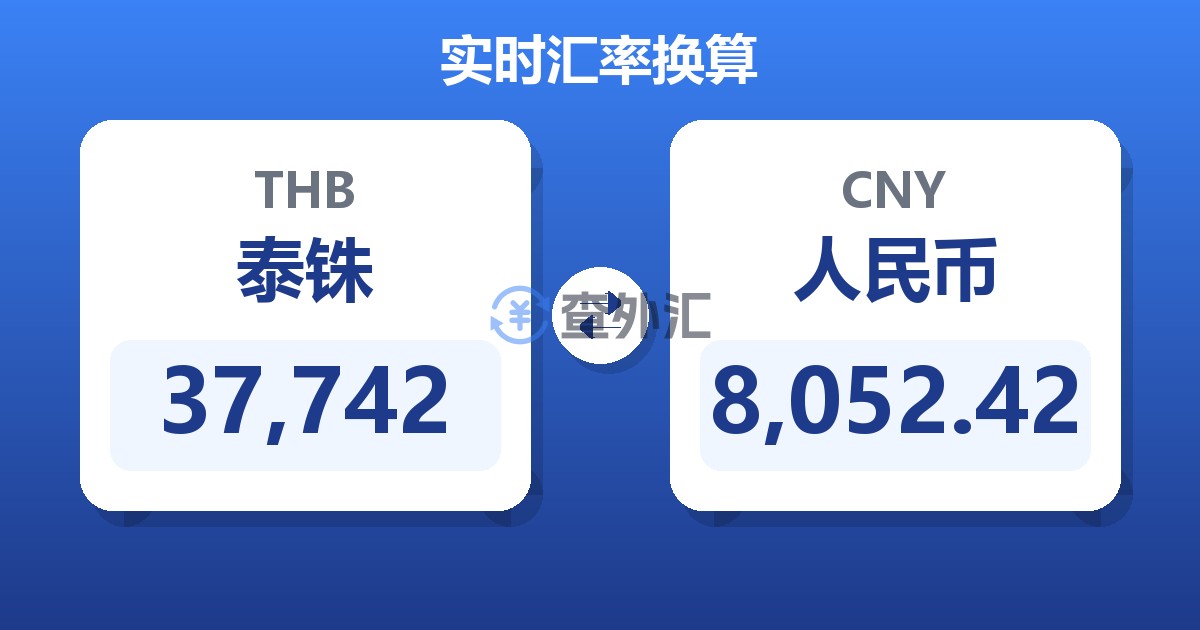 37,742泰铢兑人民币