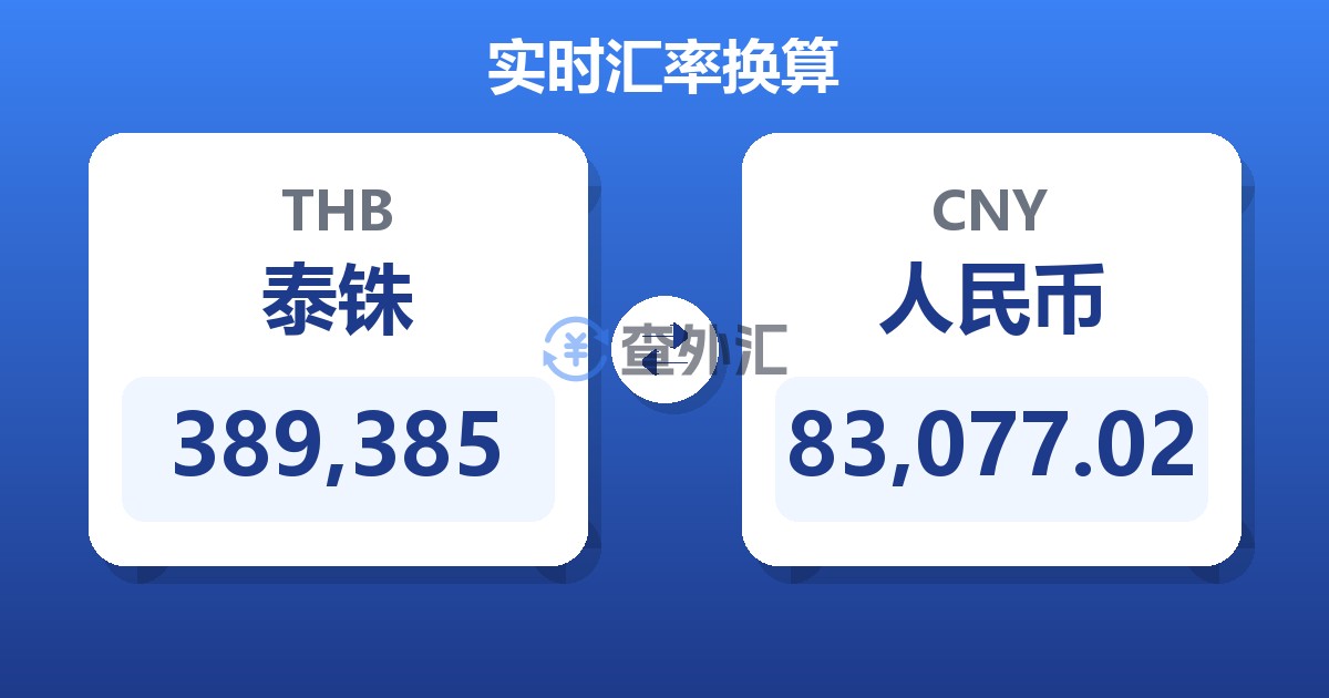 389,385泰铢兑人民币