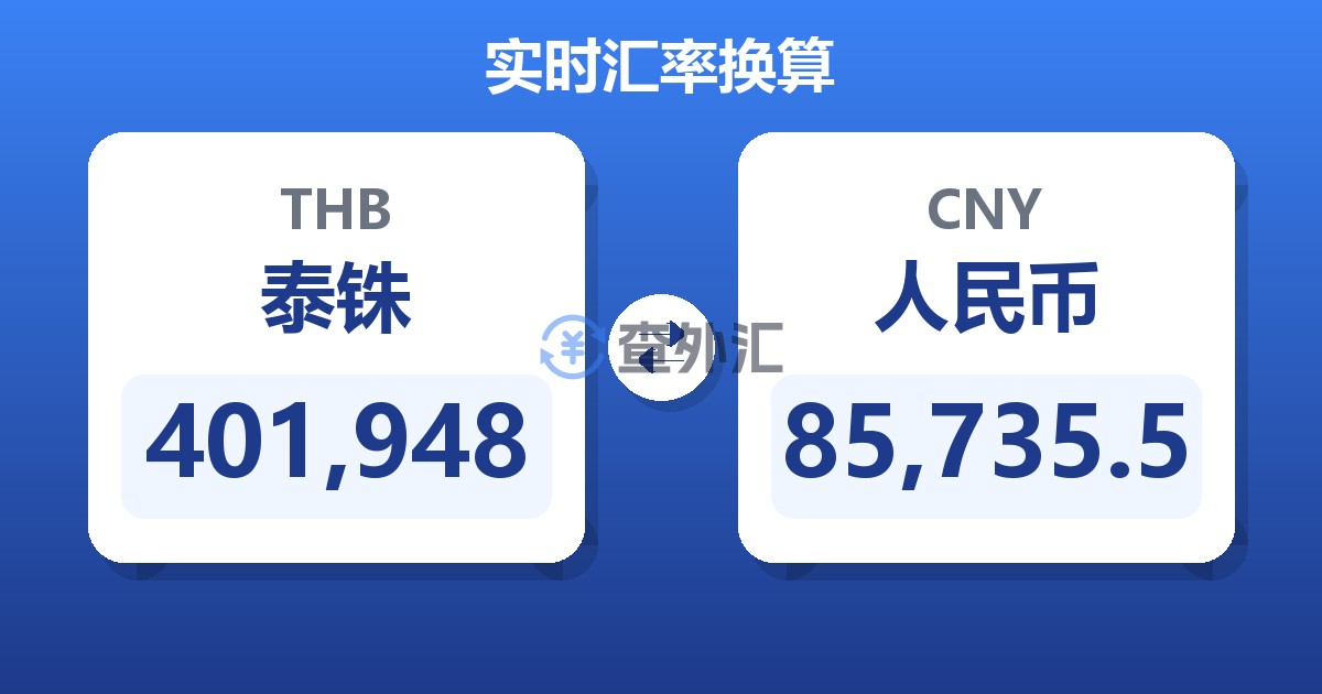401,948泰铢兑人民币