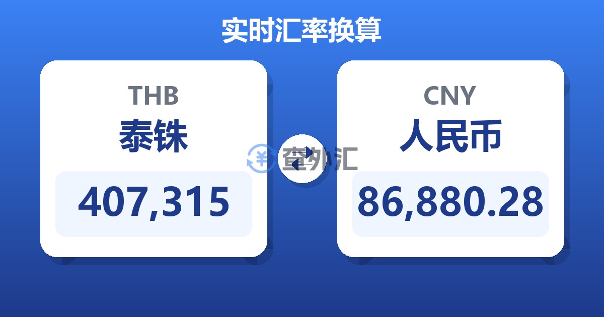 407,315泰铢兑人民币
