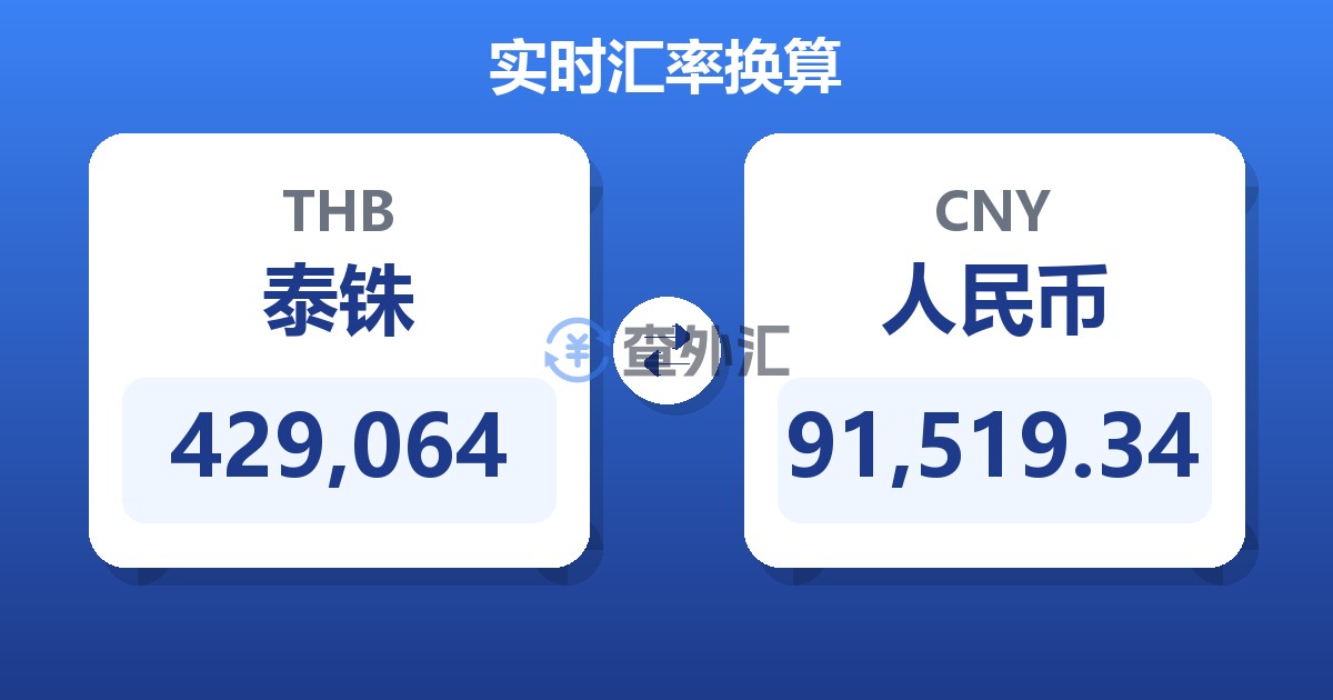 429,064泰铢兑人民币
