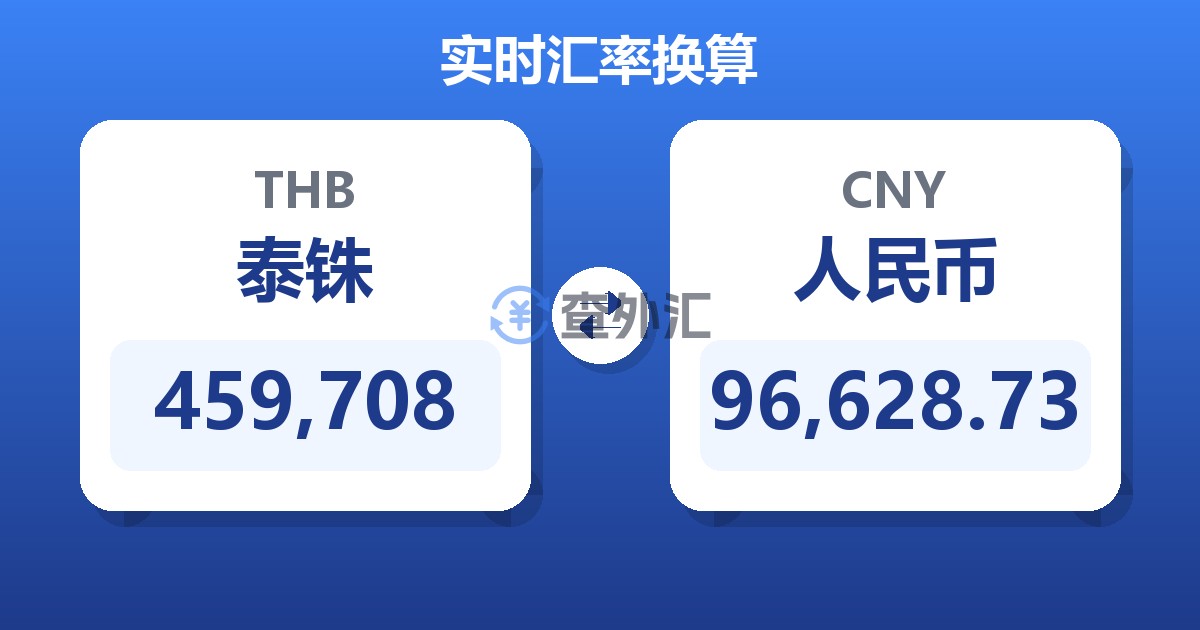 459,708泰铢兑人民币