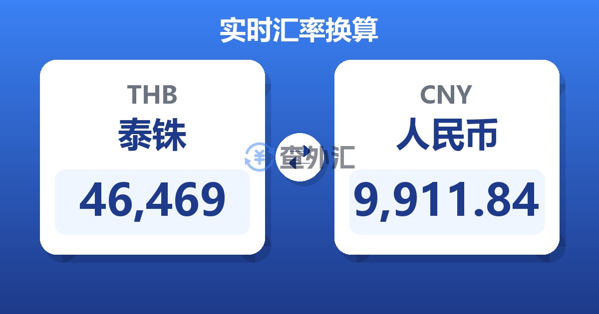 46,469泰铢兑人民币