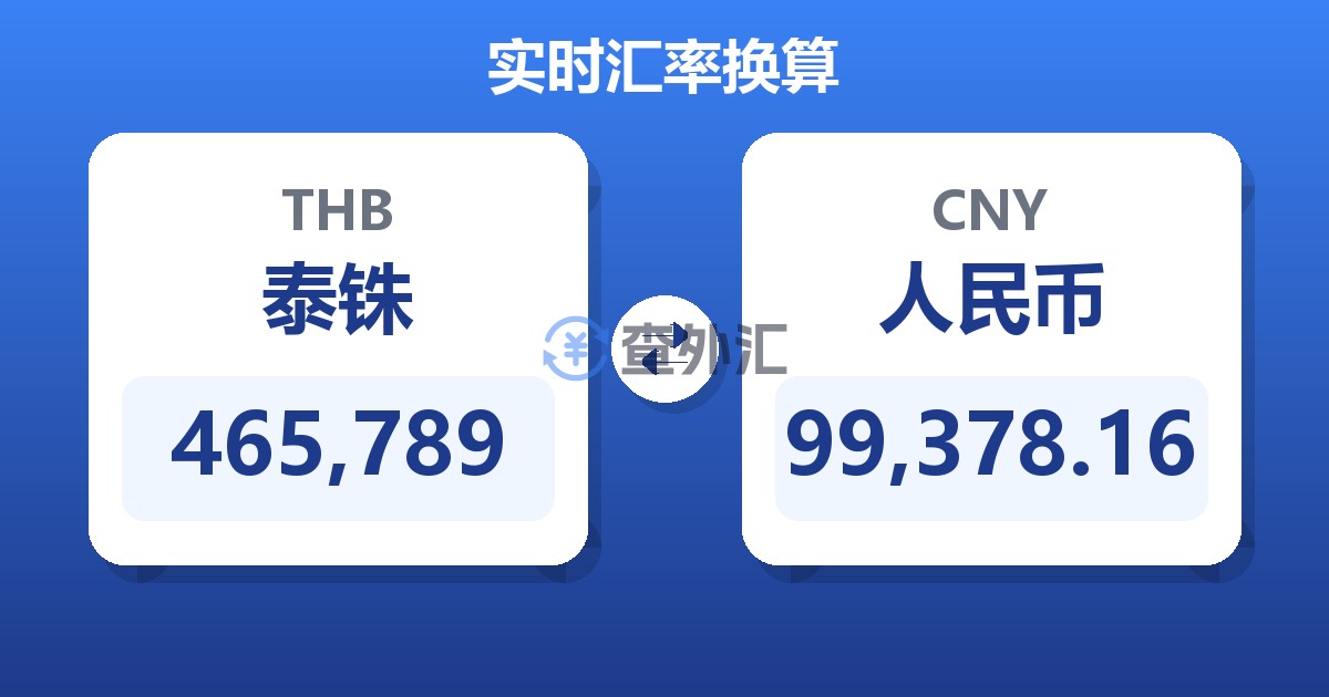 465,789泰铢兑人民币