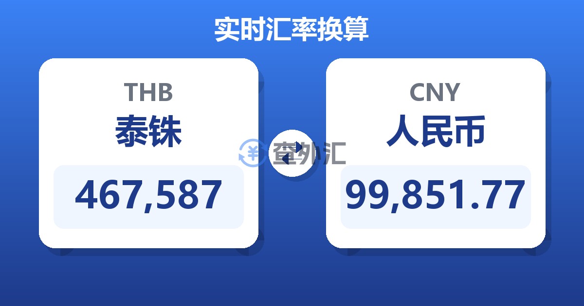 467,587泰铢兑人民币
