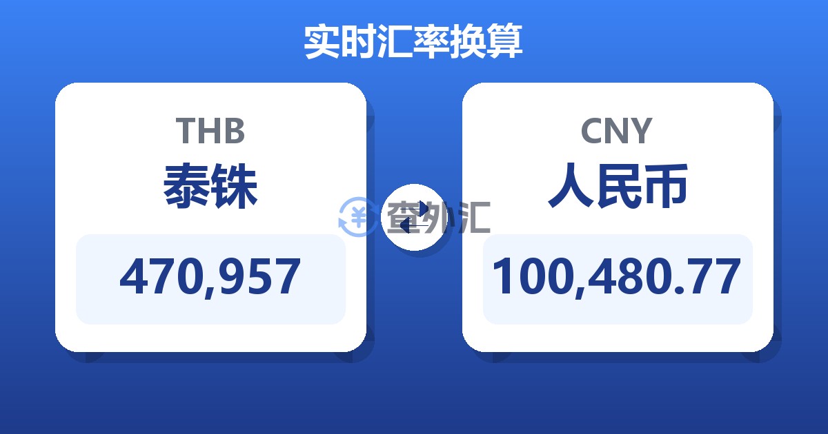 470,957泰铢兑人民币