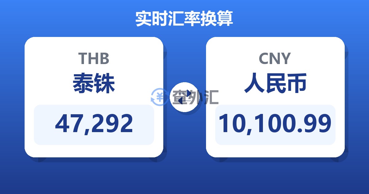 47,292泰铢兑人民币
