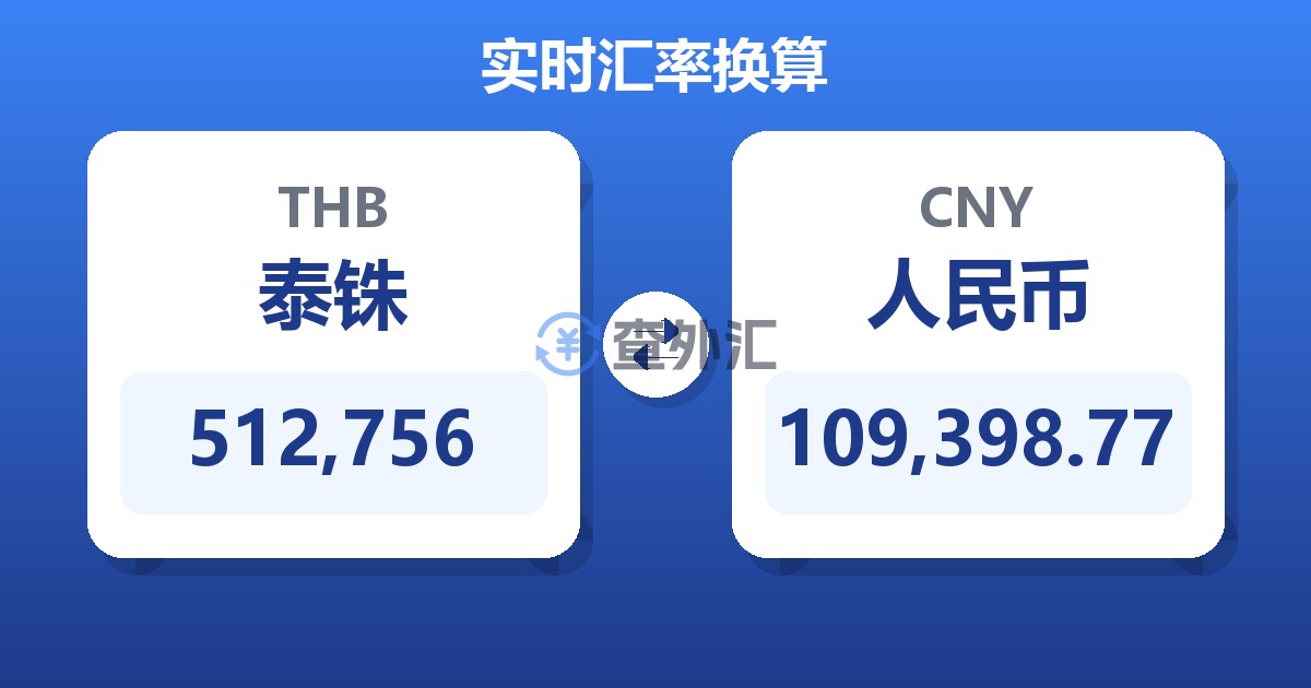 512,756泰铢兑人民币