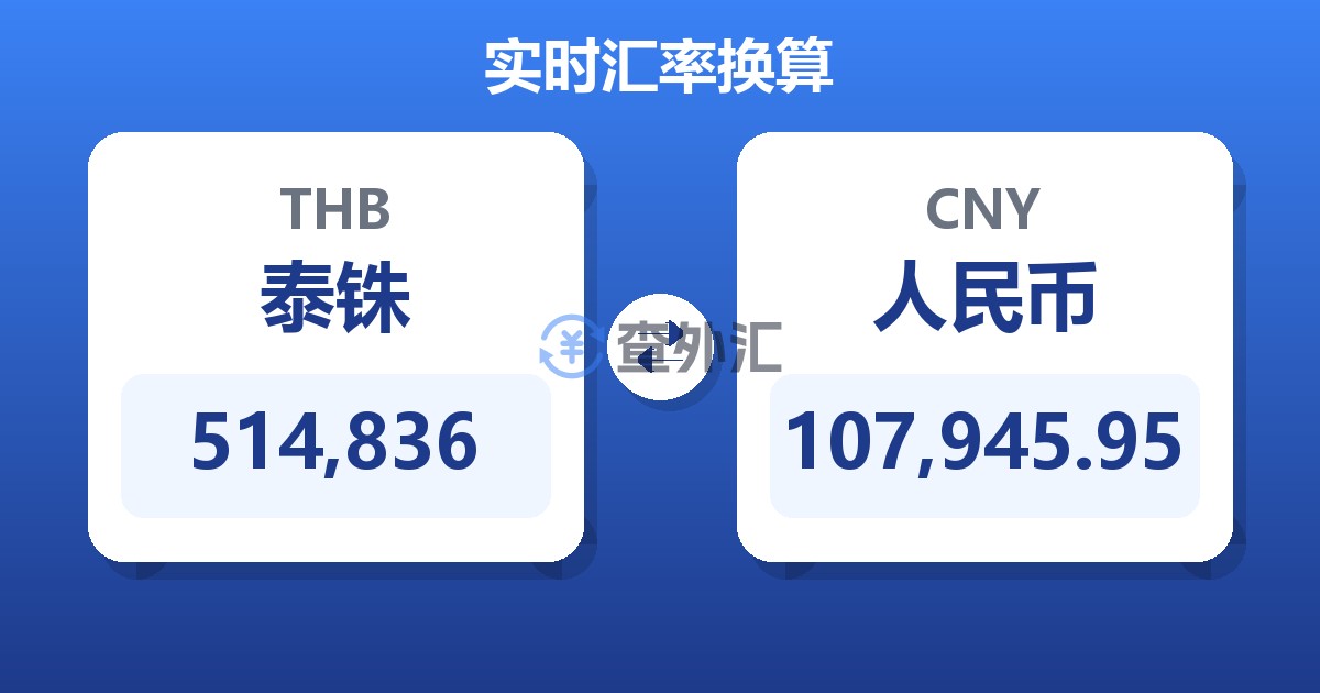514,836泰铢兑人民币
