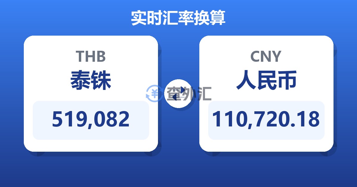 519,082泰铢兑人民币