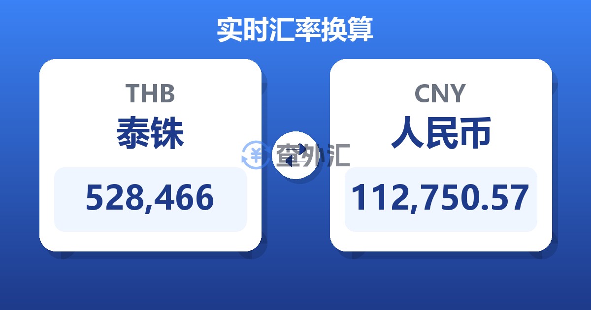 528,466泰铢兑人民币
