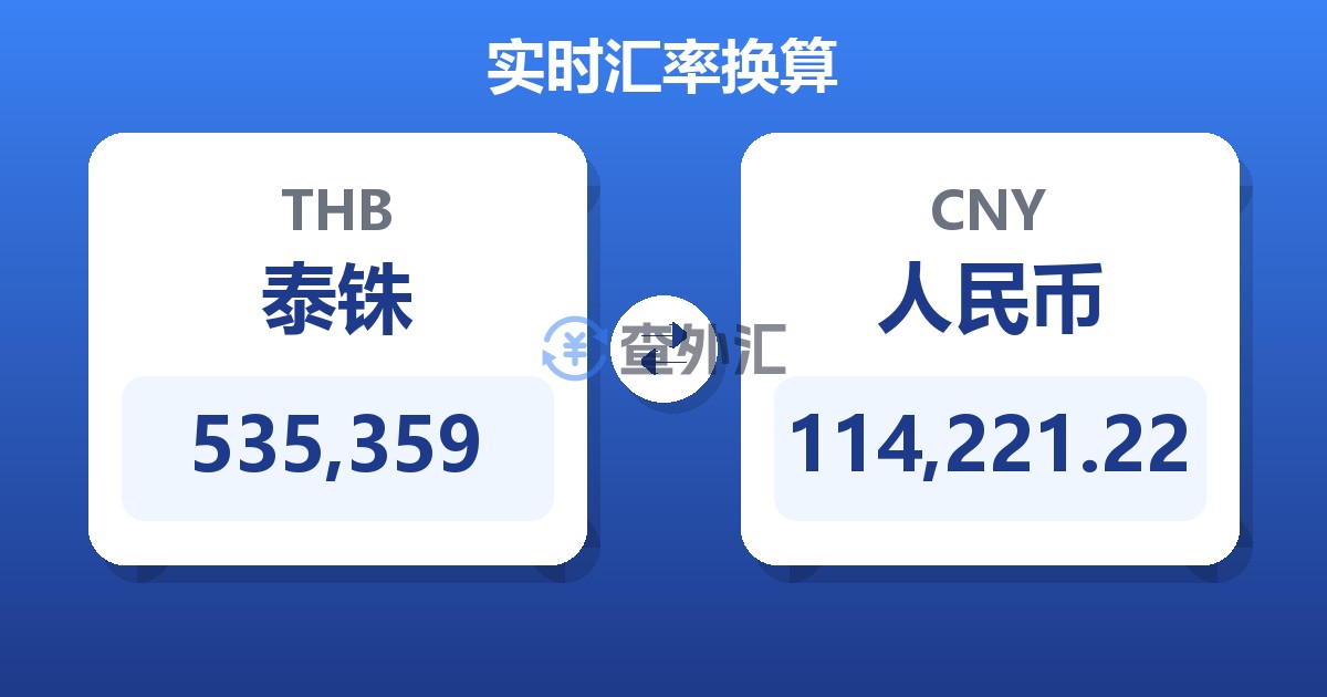 535,359泰铢兑人民币