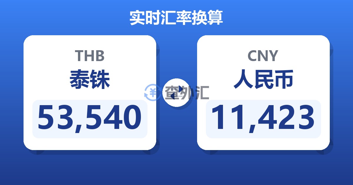 53,540泰铢兑人民币