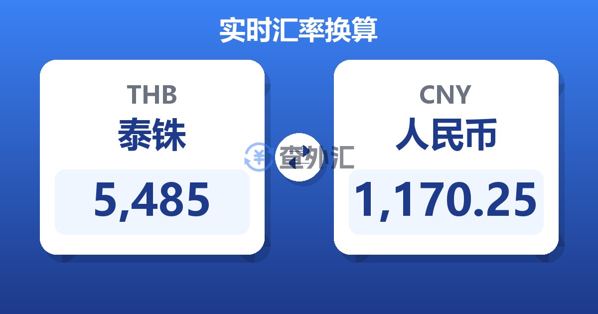 5,485泰铢兑人民币