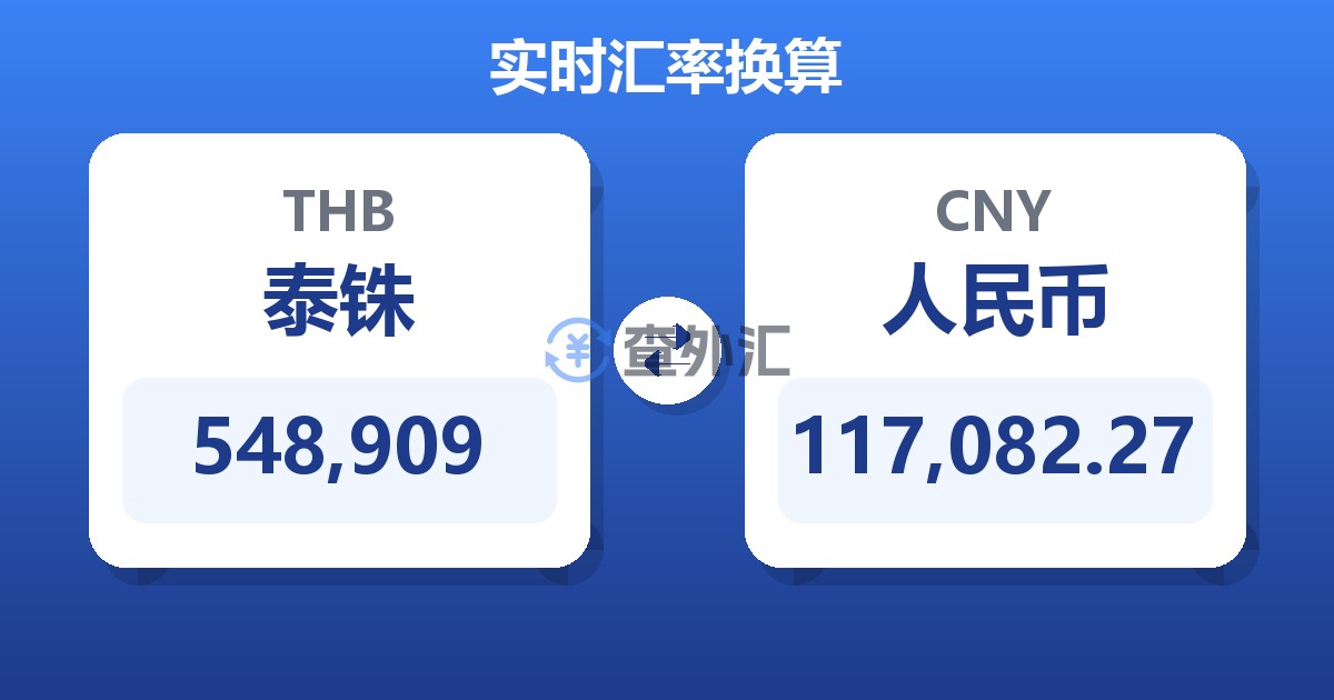 548,909泰铢兑人民币