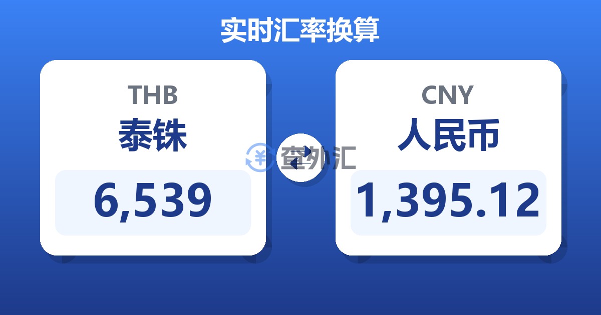 6,539泰铢兑人民币