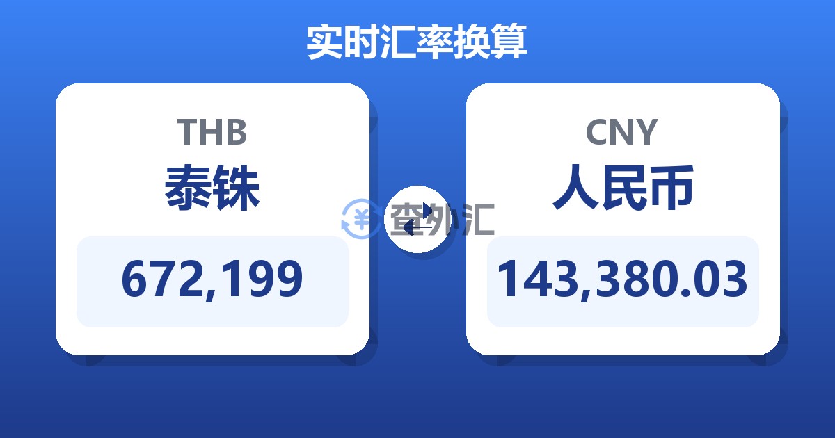 672,199泰铢兑人民币