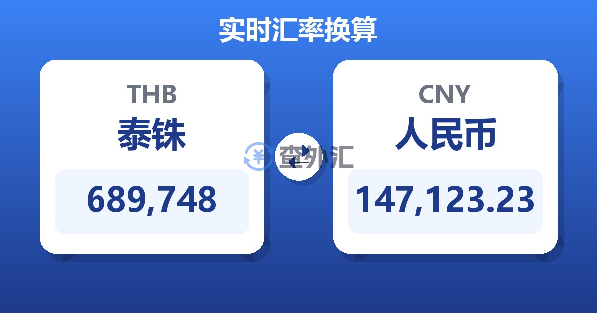 689,748泰铢兑人民币