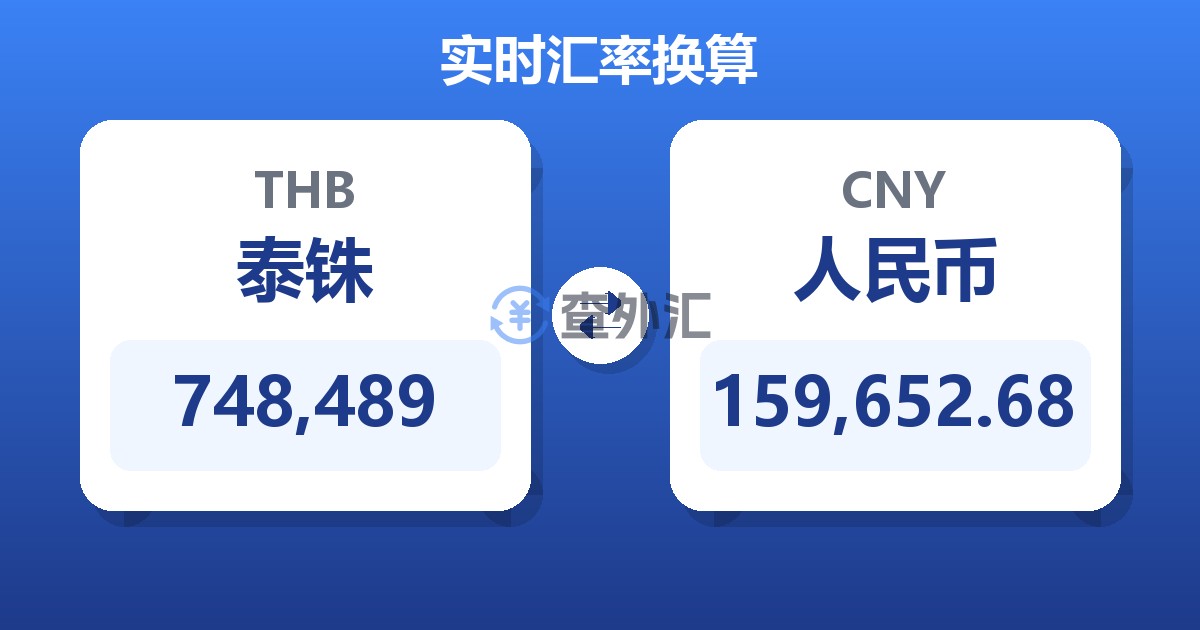 748,489泰铢兑人民币