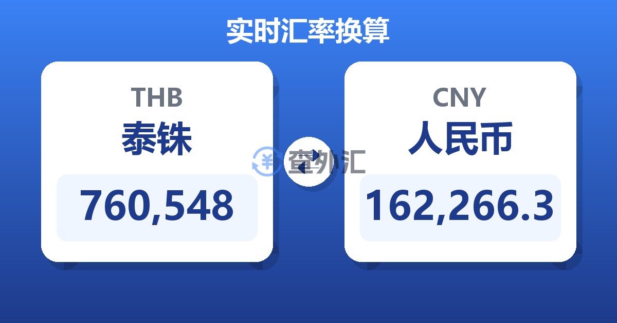 760,548泰铢兑人民币